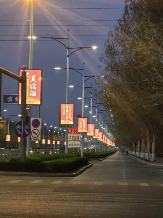 雪宮路安裝LED路燈后效果